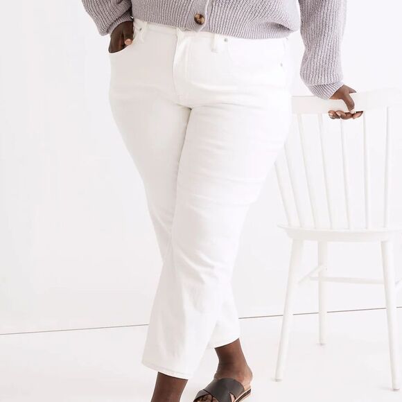 Madewell The Plus Curvy Perfect Vintage Jeans in Tile White Size 18W - Picture 1 of 12